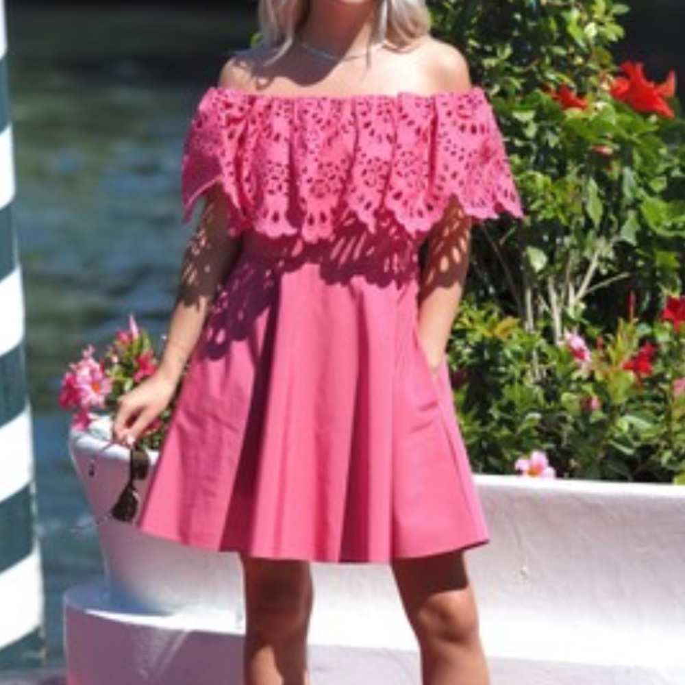 Pink Lace Dress Medium